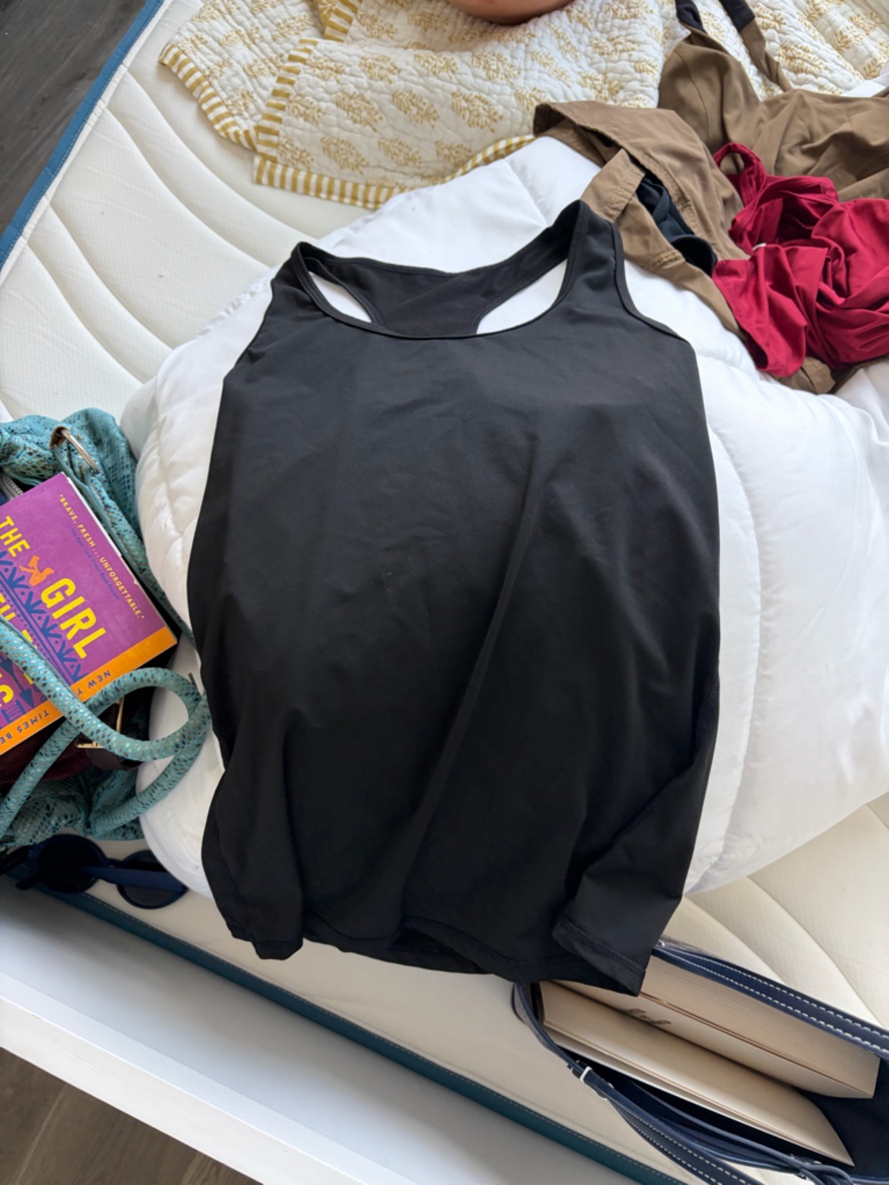 Black and Red Racerback Tank Tops (2)